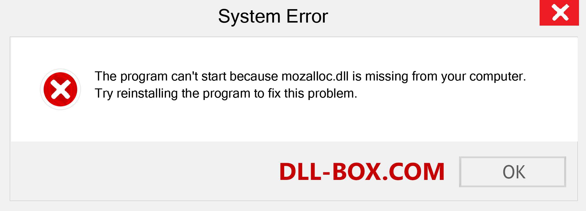  mozalloc.dll file is missing?. Download for Windows 7, 8, 10 - Fix  mozalloc dll Missing Error on Windows, photos, images